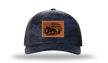 Load image into Gallery viewer, Tractor Flag Leather Patch Richardson 112 Duck Camo Hat
