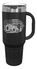 Load image into Gallery viewer, Tractor Flag 40oz Handle Mug Laser Engraved
