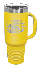 Load image into Gallery viewer, Tractor Flag 40oz Handle Mug Laser Engraved
