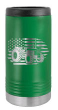 Load image into Gallery viewer, Tractor Flag Laser Engraved Slim Can Insulated Koosie
