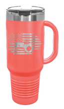 Load image into Gallery viewer, Tractor Flag 2 40oz Handle Mug Laser Engraved
