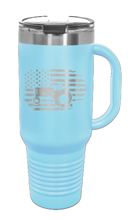 Load image into Gallery viewer, Tractor Flag 2 40oz Handle Mug Laser Engraved
