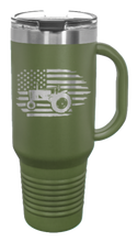 Load image into Gallery viewer, Tractor Flag 2 40oz Handle Mug Laser Engraved
