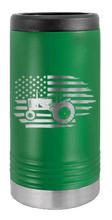 Load image into Gallery viewer, Tractor Flag 2 Laser Engraved Slim Can Insulated Koosie
