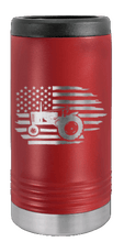 Load image into Gallery viewer, Tractor Flag 2 Laser Engraved Slim Can Insulated Koosie
