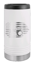 Load image into Gallery viewer, Tractor Flag 2 Laser Engraved Slim Can Insulated Koosie
