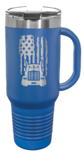 Load image into Gallery viewer, Truck Flag 40oz Handle Mug Laser Engraved
