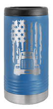 Load image into Gallery viewer, Truck Flag Laser Engraved Slim Can Insulated Koosie
