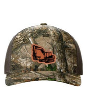 Load image into Gallery viewer, Excavator Leather Patch Richardson 112 Duck Camo Hat
