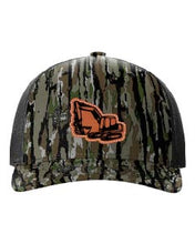 Load image into Gallery viewer, Excavator Leather Patch Richardson 112 Duck Camo Hat
