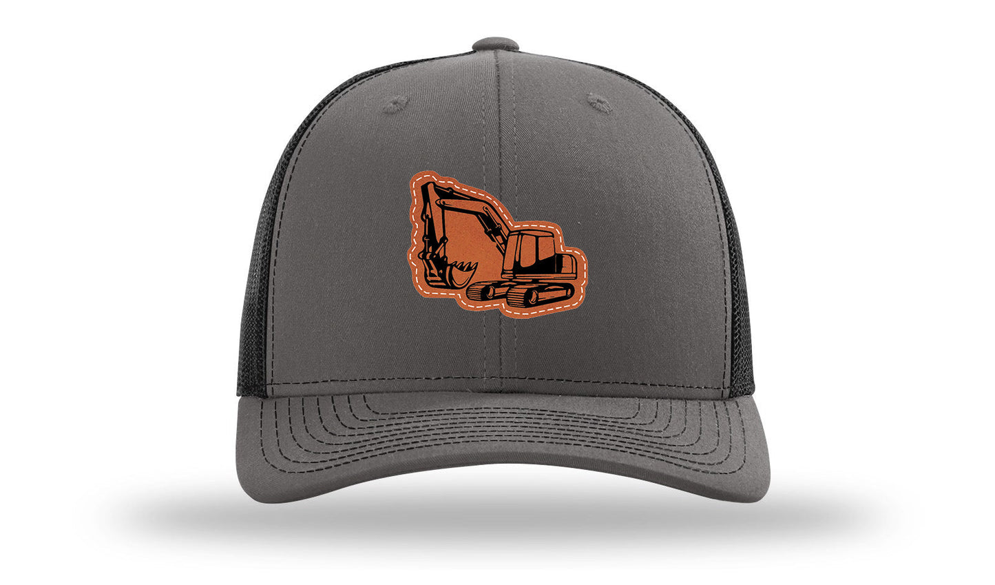 Excavator Leather Patch Richardson 112 Hat