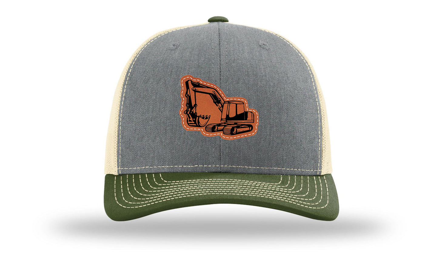 Excavator Leather Patch Richardson 112 Hat