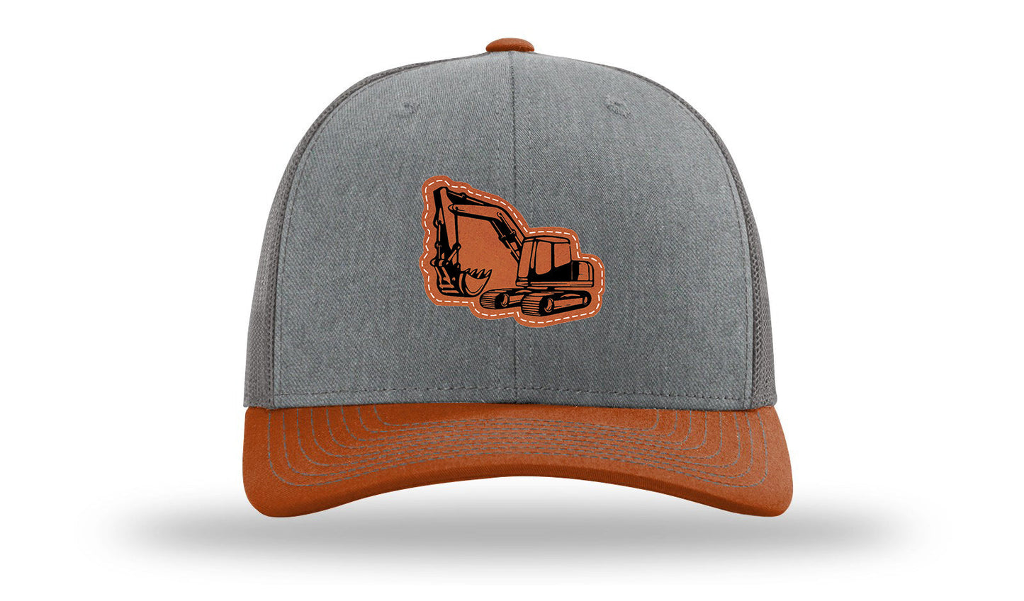 Excavator Leather Patch Richardson 112 Hat