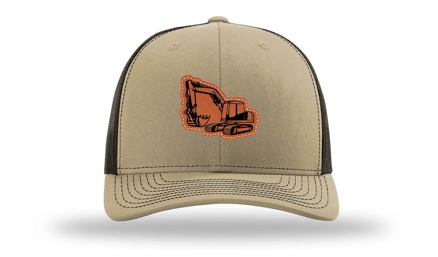 Excavator Leather Patch Richardson 112 Hat