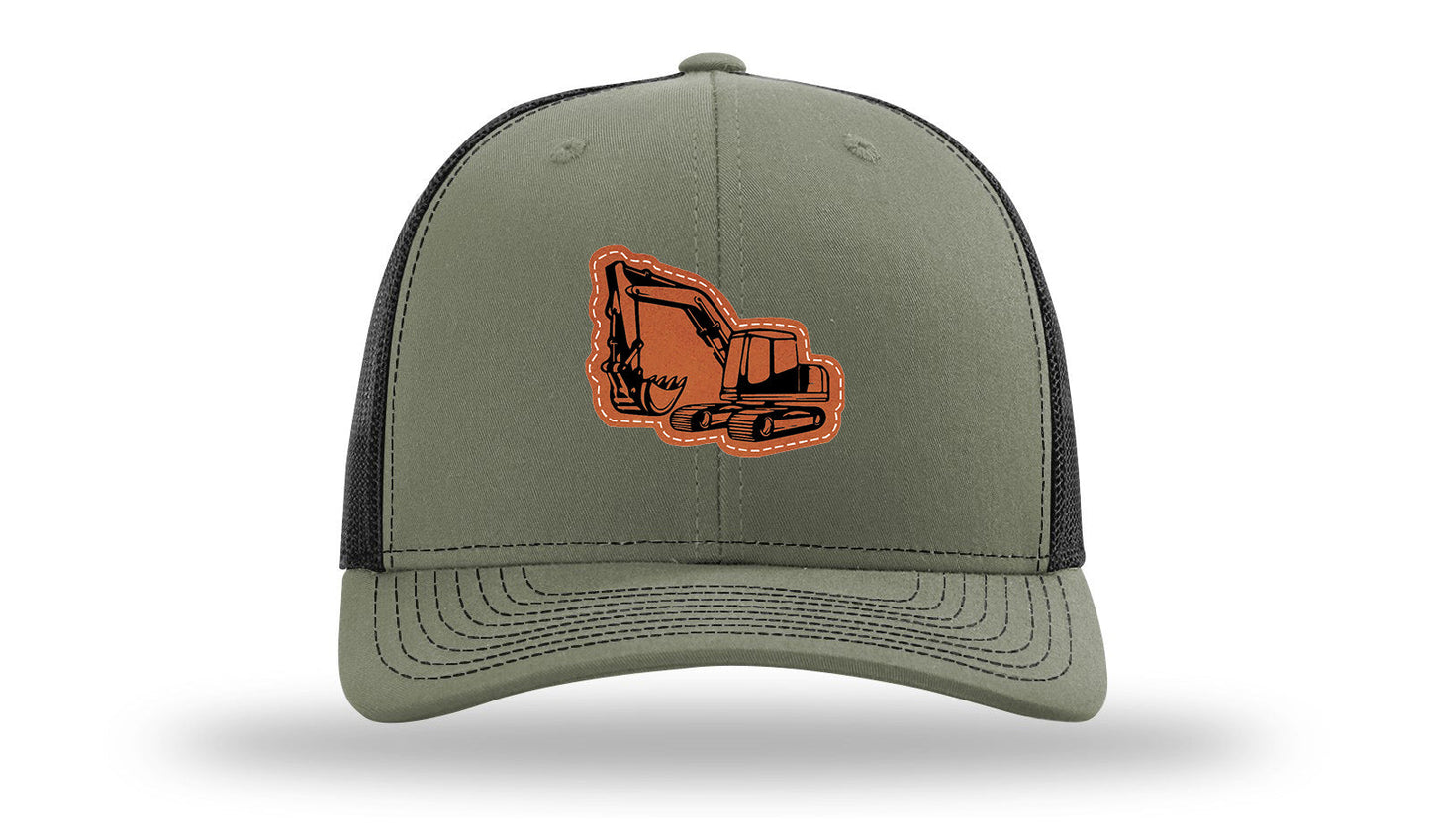 Excavator Leather Patch Richardson 112 Hat