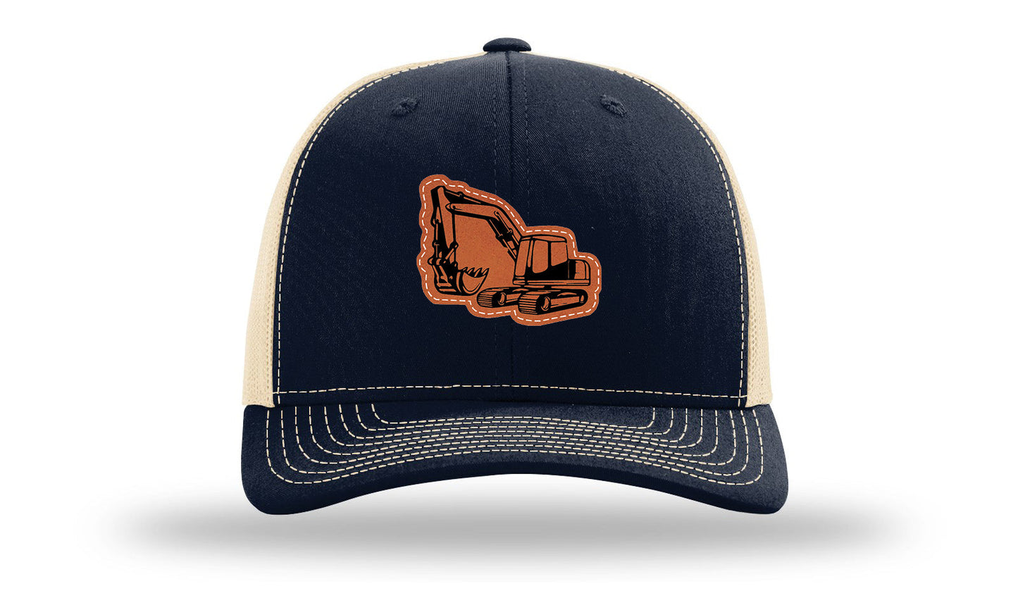 Excavator Leather Patch Richardson 112 Hat