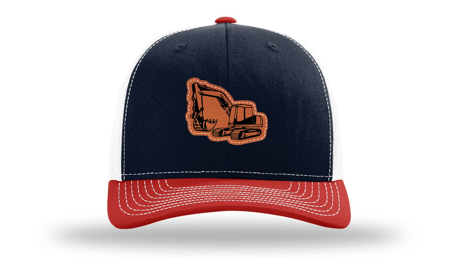 Excavator Leather Patch Richardson 112 Hat