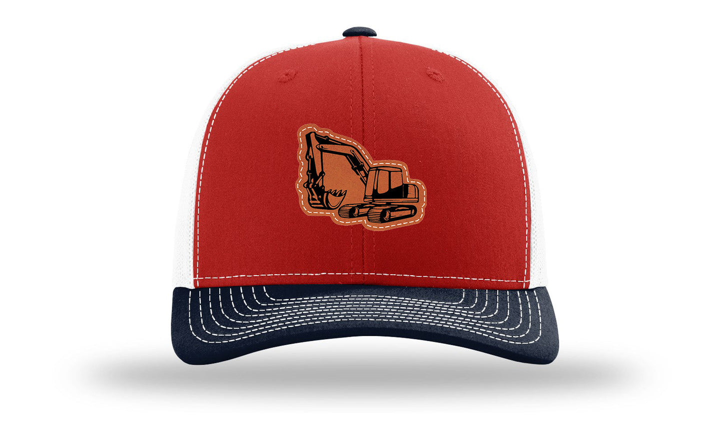 Excavator Leather Patch Richardson 112 Hat