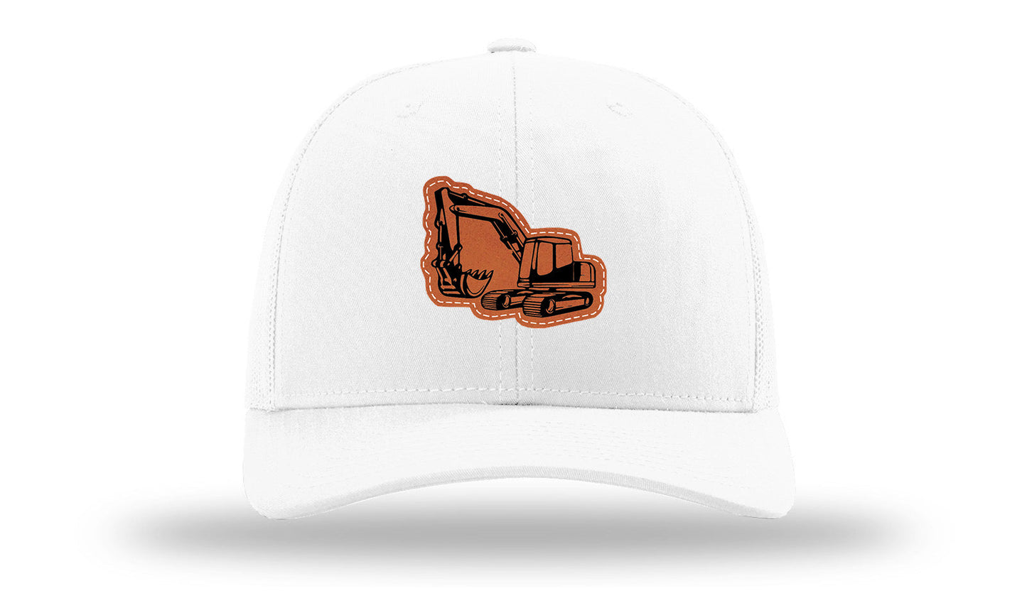 Excavator Leather Patch Richardson 112 Hat