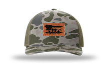 Load image into Gallery viewer, Vet Flag Leather Patch Richardson 112 Duck Camo Hat

