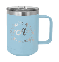 Load image into Gallery viewer, Monogram Wreath 5 - Customizable Laser Engraved Mug (Etched)
