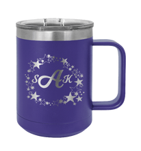 Load image into Gallery viewer, Monogram Wreath 5 - Customizable Laser Engraved Mug (Etched)
