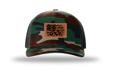 Load image into Gallery viewer, Welder Flag Leather Patch Richardson 112 Duck Camo Hat
