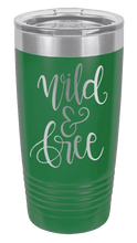 Load image into Gallery viewer, Wild &amp; Free Laser Engraved Tumbler (Etched)
