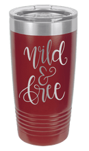 Load image into Gallery viewer, Wild &amp; Free Laser Engraved Tumbler (Etched)
