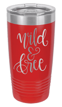 Load image into Gallery viewer, Wild &amp; Free Laser Engraved Tumbler (Etched)
