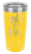 Load image into Gallery viewer, Wild &amp; Free Laser Engraved Tumbler (Etched)
