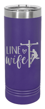 Load image into Gallery viewer, Line Wife Laser Engraved Skinny Tumbler (Etched)
