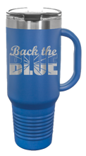 Load image into Gallery viewer, Back The Blue 40oz Handle Mug Laser Engraved
