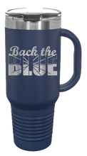 Load image into Gallery viewer, Back The Blue 40oz Handle Mug Laser Engraved
