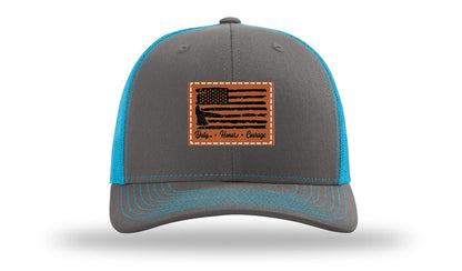 Charcoal / Neon Blue