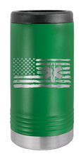 Load image into Gallery viewer, EMS Flag Laser Engraved Slim Can Insulated Koosie
