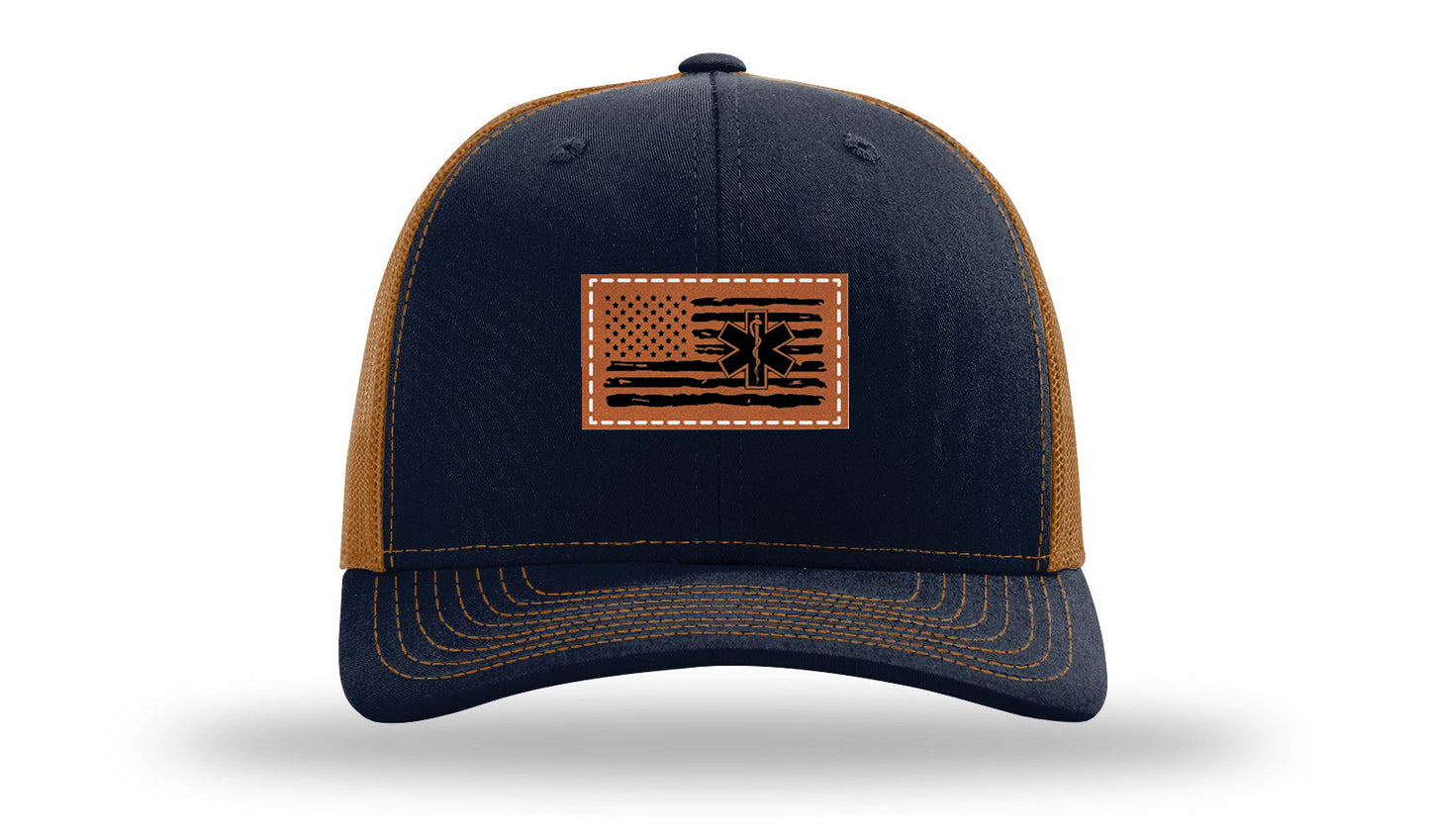 Navy / Caramel