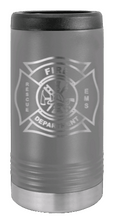 Load image into Gallery viewer, Firefighter Shield Laser Engraved Slim Can Insulated Koosie
