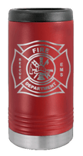 Load image into Gallery viewer, Firefighter Shield Laser Engraved Slim Can Insulated Koosie
