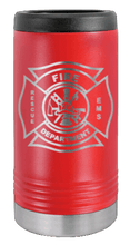 Load image into Gallery viewer, Firefighter Shield Laser Engraved Slim Can Insulated Koosie
