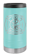 Load image into Gallery viewer, Firefighter Shield Laser Engraved Slim Can Insulated Koosie
