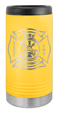 Load image into Gallery viewer, Firefighter Shield Laser Engraved Slim Can Insulated Koosie

