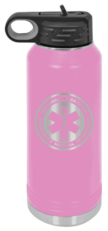 NREMT - 32oz Water Bottle Laser Engraved- Light Purple