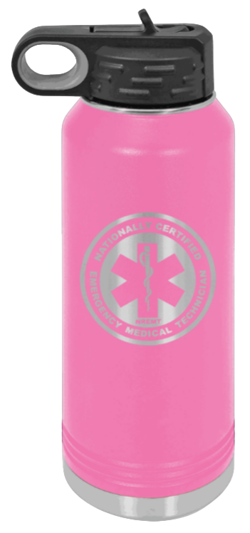 NREMT - 32oz Water Bottle Laser Engraved- Pink