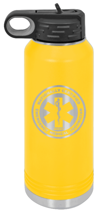 NREMT - 32oz Water Bottle Laser Engraved- Yellow