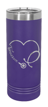 Load image into Gallery viewer, Tennessee Stethoscope Heart Laser Engraved Skinny Tumbler (Etched)
