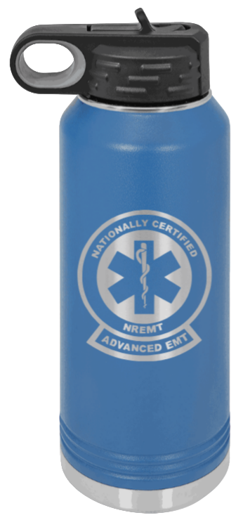 Advanced EMT - 32oz Water Bottle Laser Engraved- Royal Blue