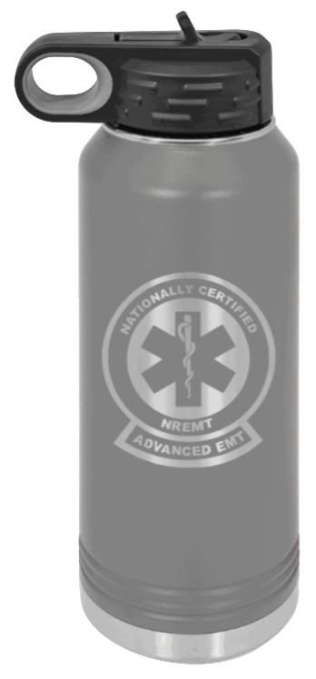 Advanced EMT - 32oz Water Bottle Laser Engraved- Dark Grey