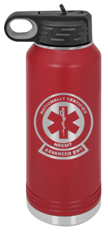 Advanced EMT - 32oz Water Bottle Laser Engraved- Maroon