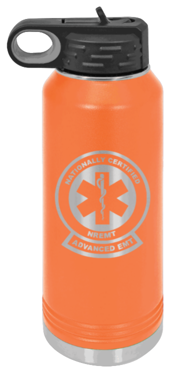 Advanced EMT - 32oz Water Bottle Laser Engraved- Orange